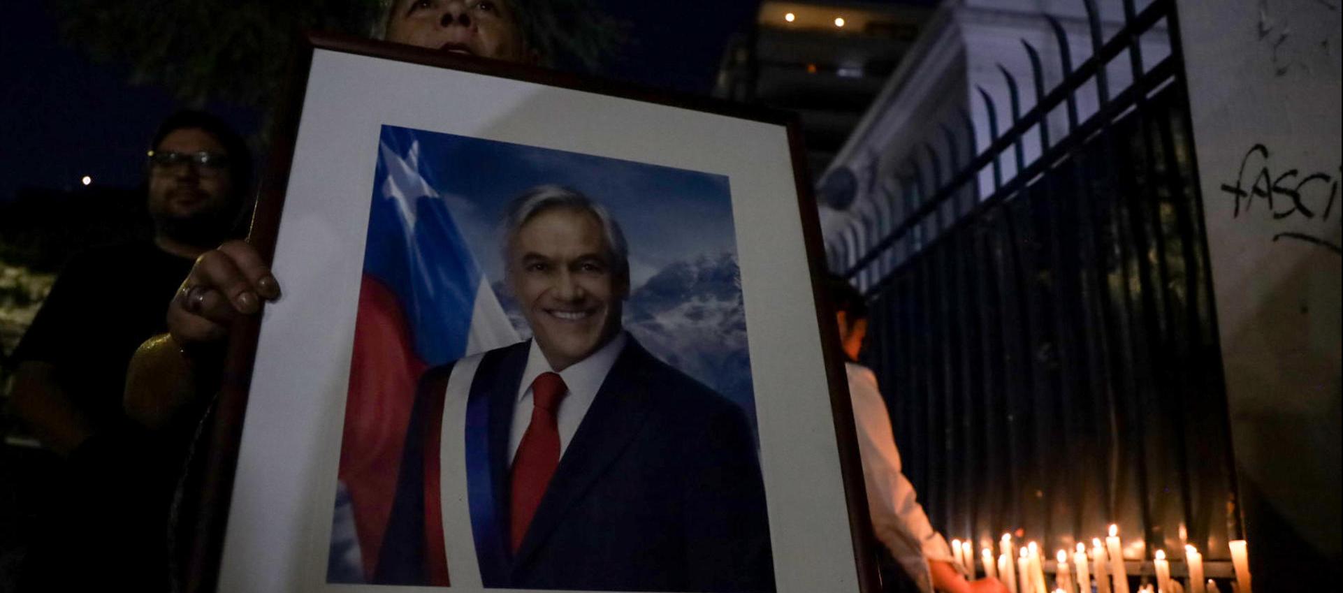 Una fotografía del expresidente de Chile Sebastián Piñera. 