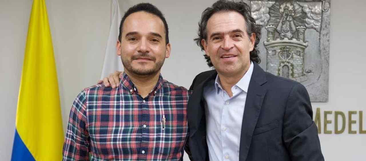 El exsecretario Manuel Córdoba y el alcalde Federico Gutiérrez.