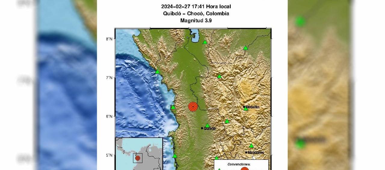 El epicentro fue Quibdó.