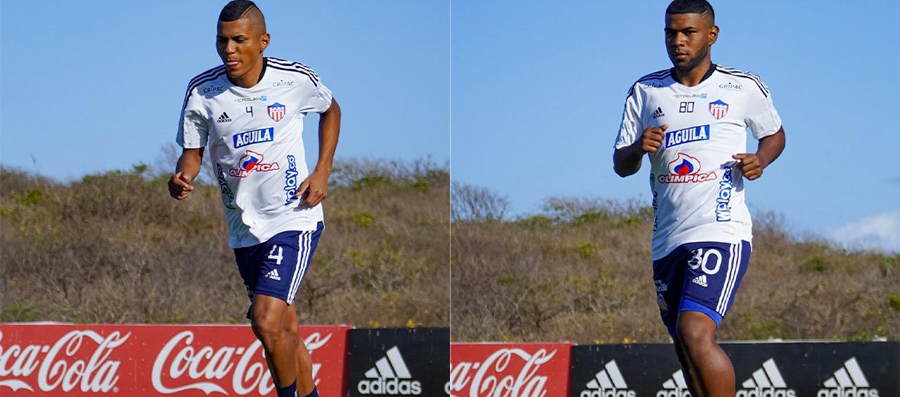 Fabián Cantillo y Roberto Hinojosa, jugadores del Junior. 