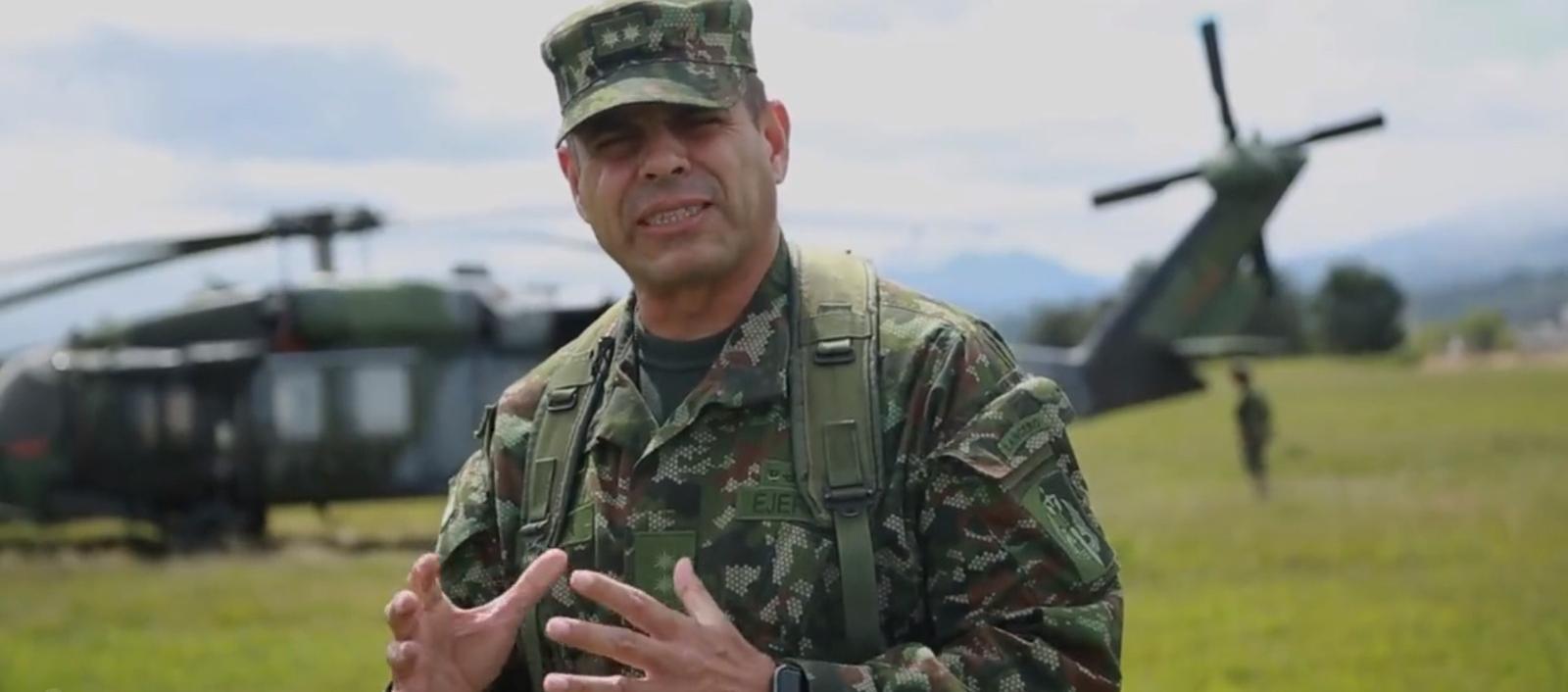 General Federico Mejía, comandante del Comando Específico del Cauca