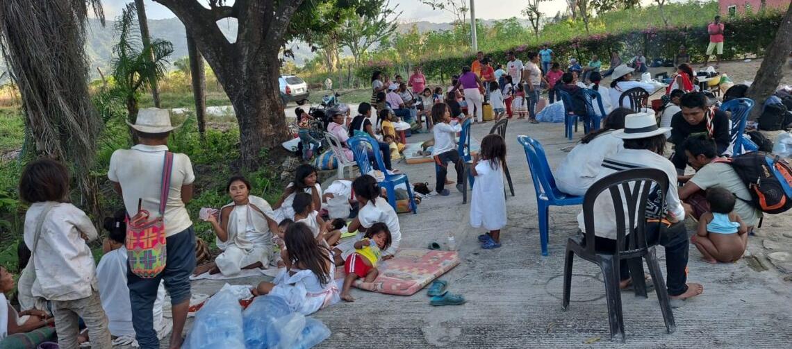 Familias wiwa de la Sierra Nevada que se desplazaron hasta Riohacha