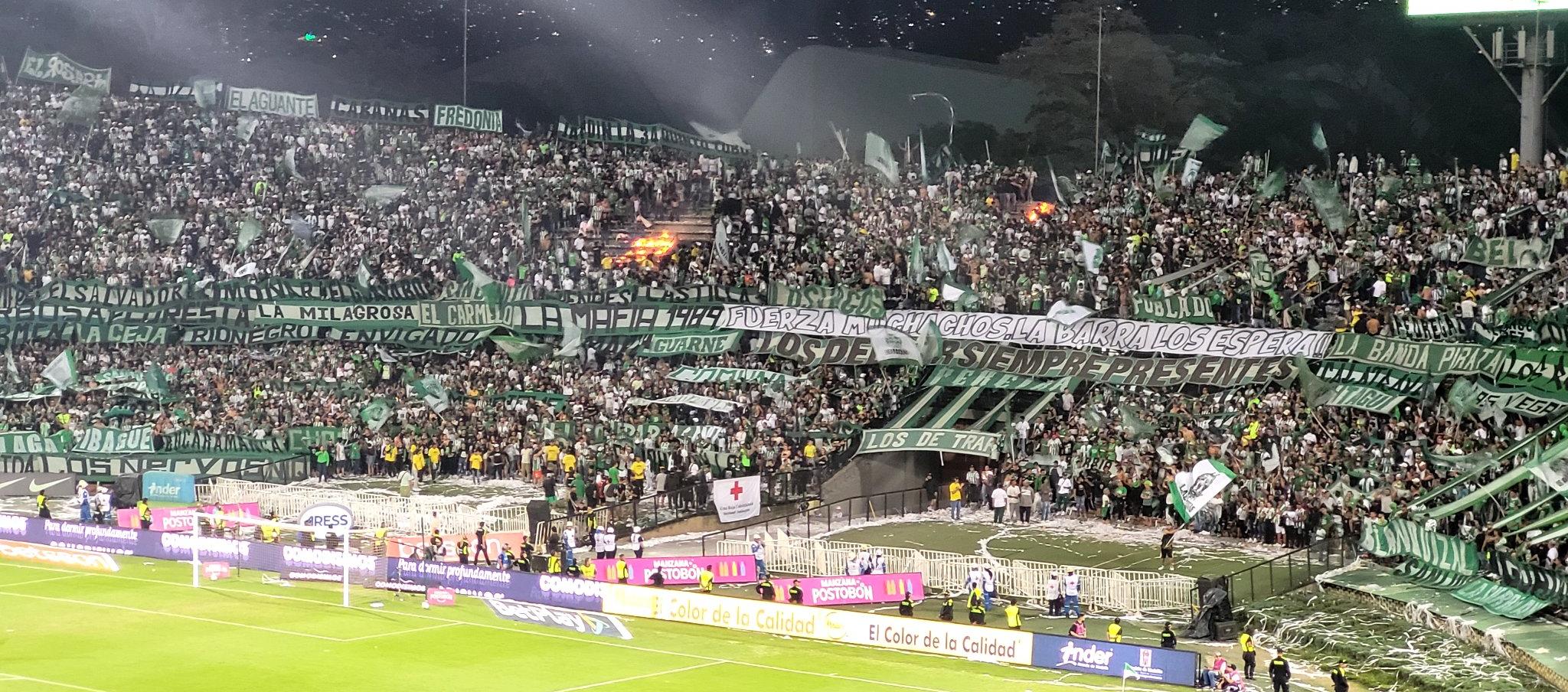 Los actos vandálicos ocurrieron en la tribuna dur del estadio Atanasio Girardot. 