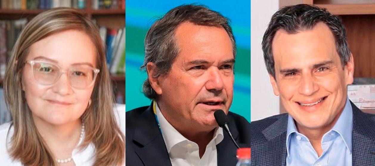 Cielo Rusinque, superintendente de Industria y Comercio; Neven Ilic, presidente de Panam Sports, y el denunciante Samuel Tcherassi. 