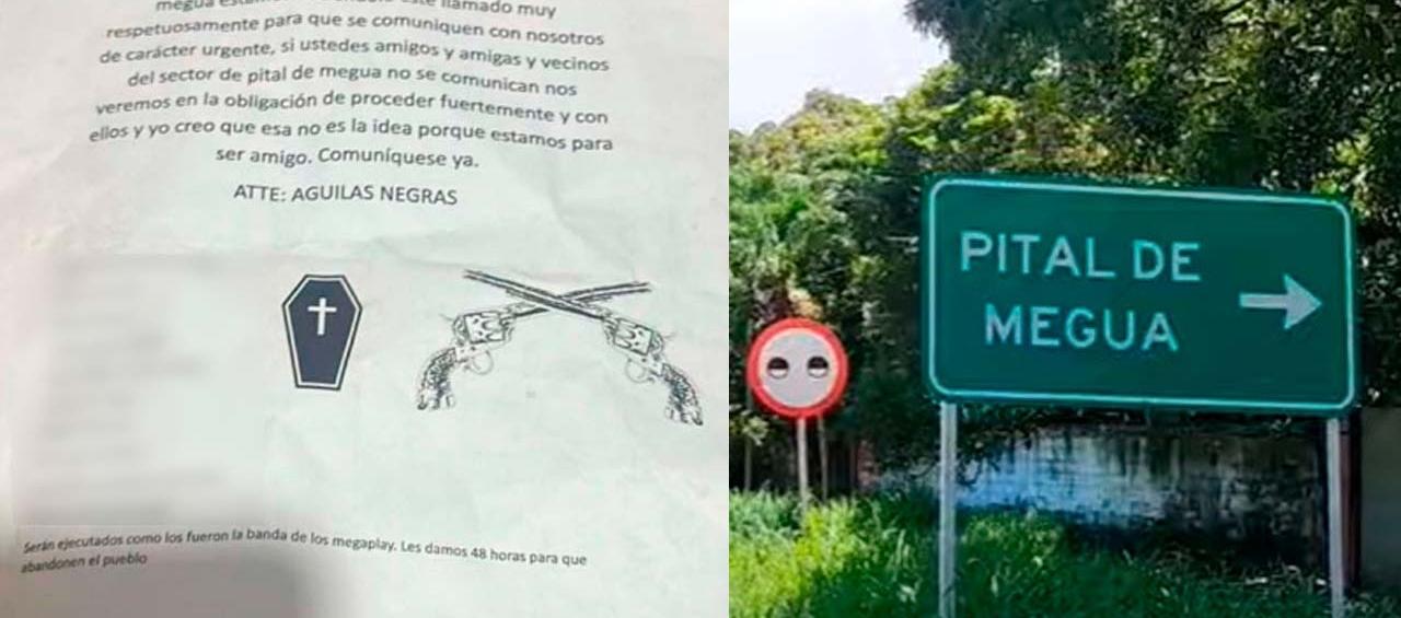 Este es el panfleto que circula en las últimas horas en Pital de Megua