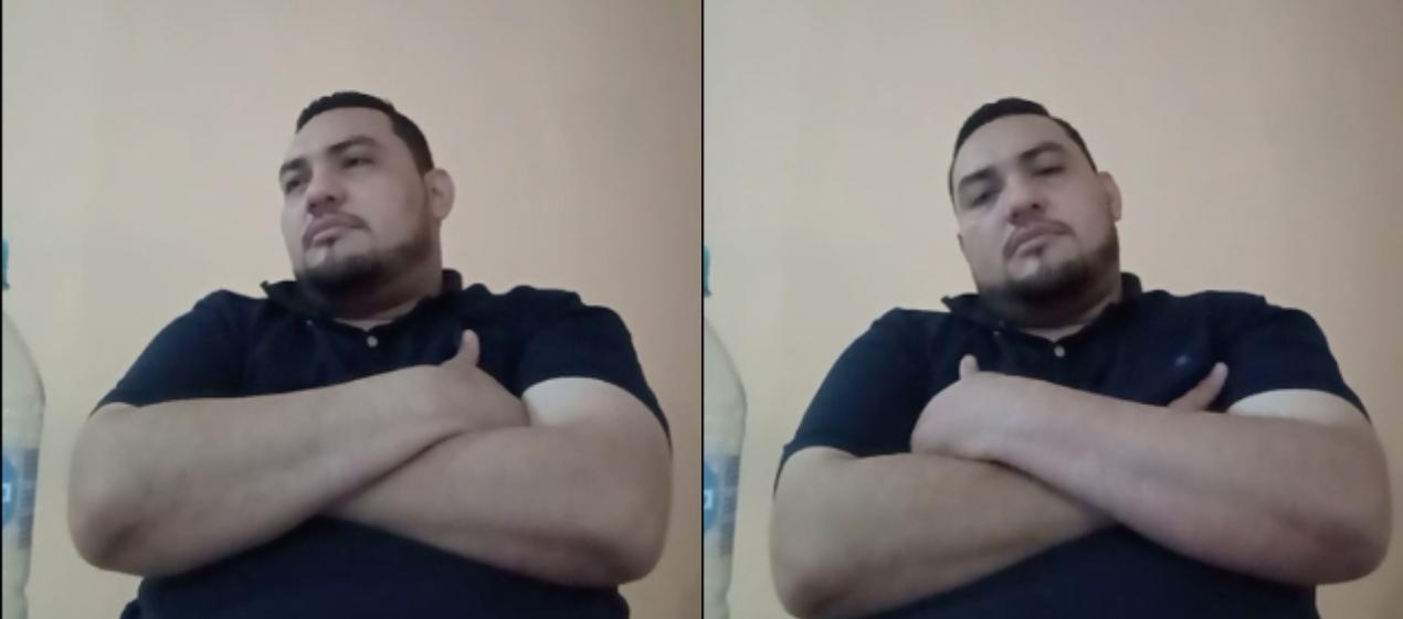 Andrés Antonio Robles Bohórquez durante la audiencia virtual de legalización de captura. 