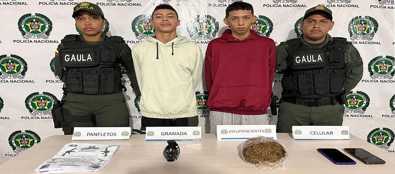 Anthony Nuñez y Jeshuad Quintero, capturados en Malambo.