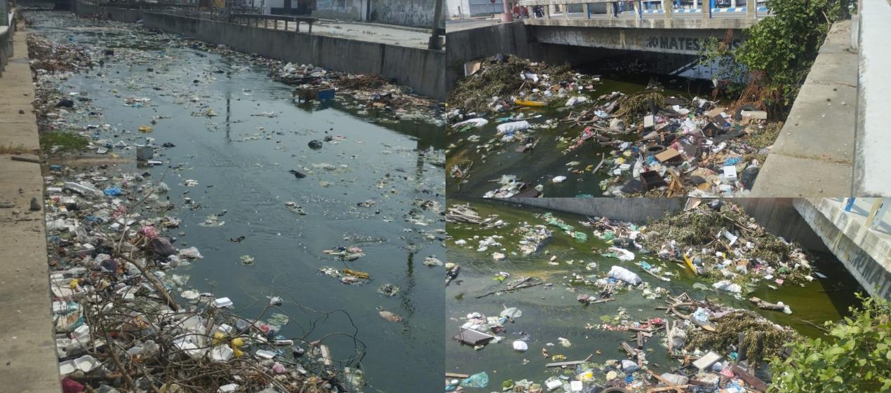 Arroyo con basura. 