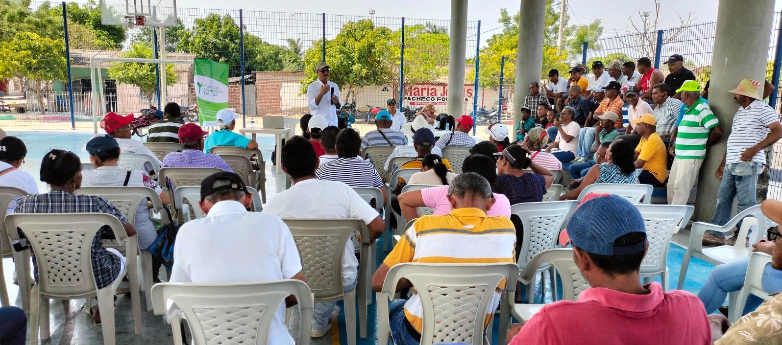 La Agencia Nacional de Tierras socializó con la comunidad.