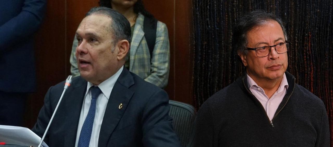 Senador Efraín Cepeda y el Presidente Gustavo Petro.