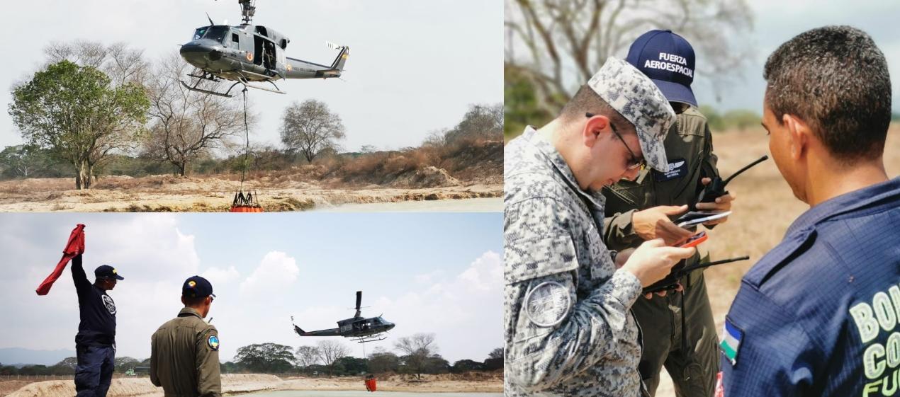 Control de incendio en el departamento del Magdalena. 