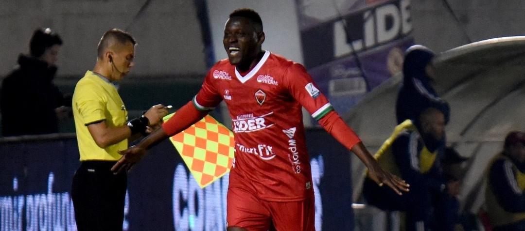Cristian Martínez Borja celebrando el gol contra Junior.