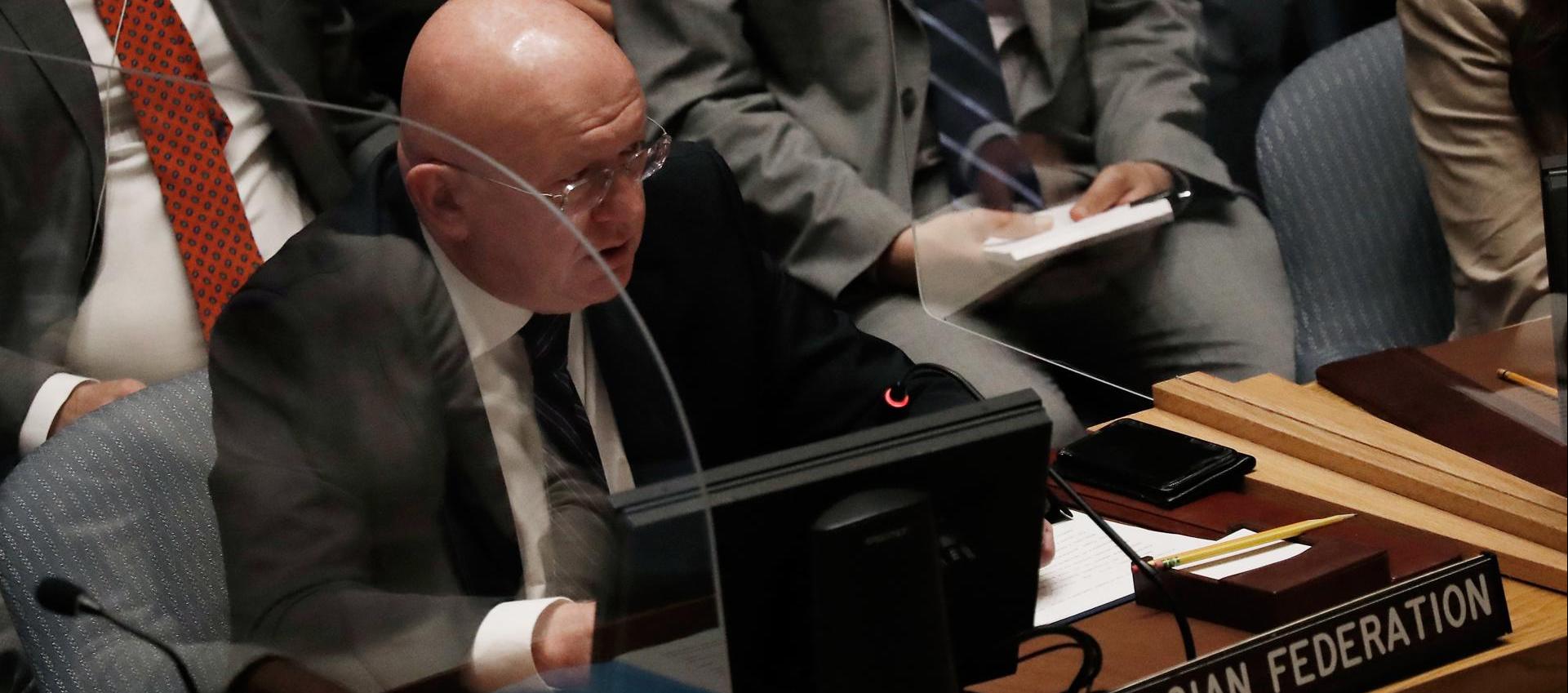 El embajador de Rusia en la ONU, Vasily Nebenzya. 