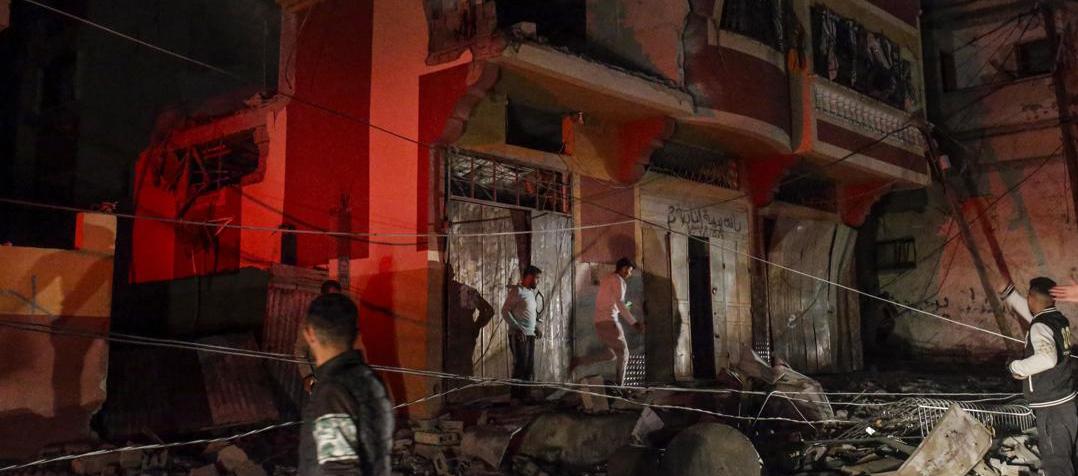 Los daños por los bombardeos.