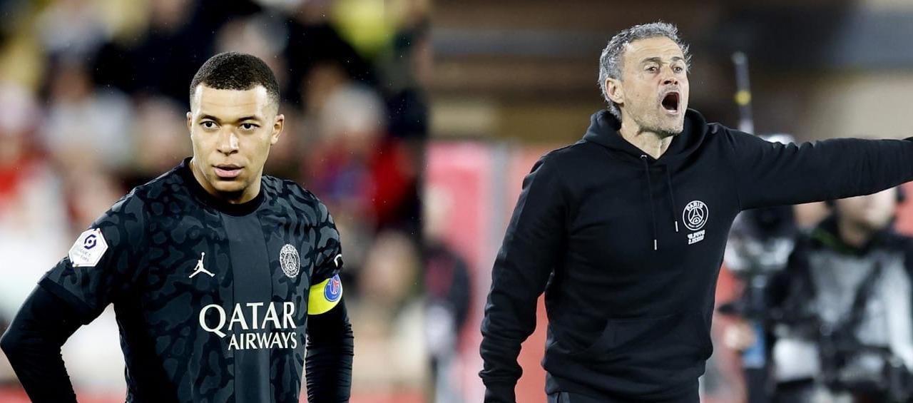 Kylian Mbappé y Luis Enrique a duras penas se dirigen la palabra. 