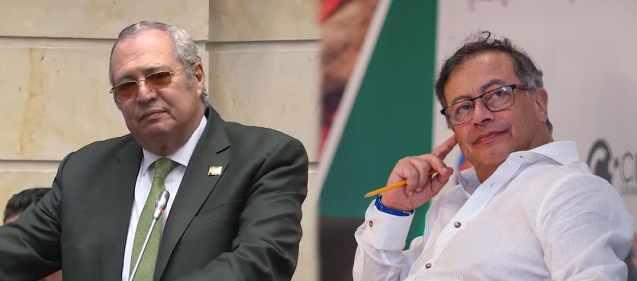 El presidente del Senado, Iván Name, y el Presidente Gustavo Petro.