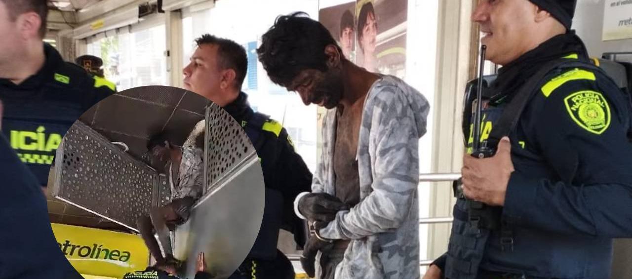 Se quedó dormido en el techo de una estación.