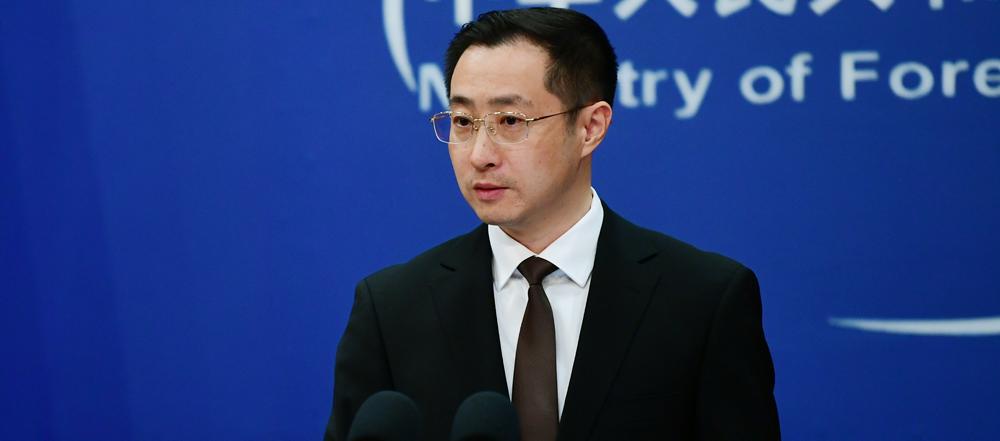 El portavoz de la Cancillería china Lin Jian.