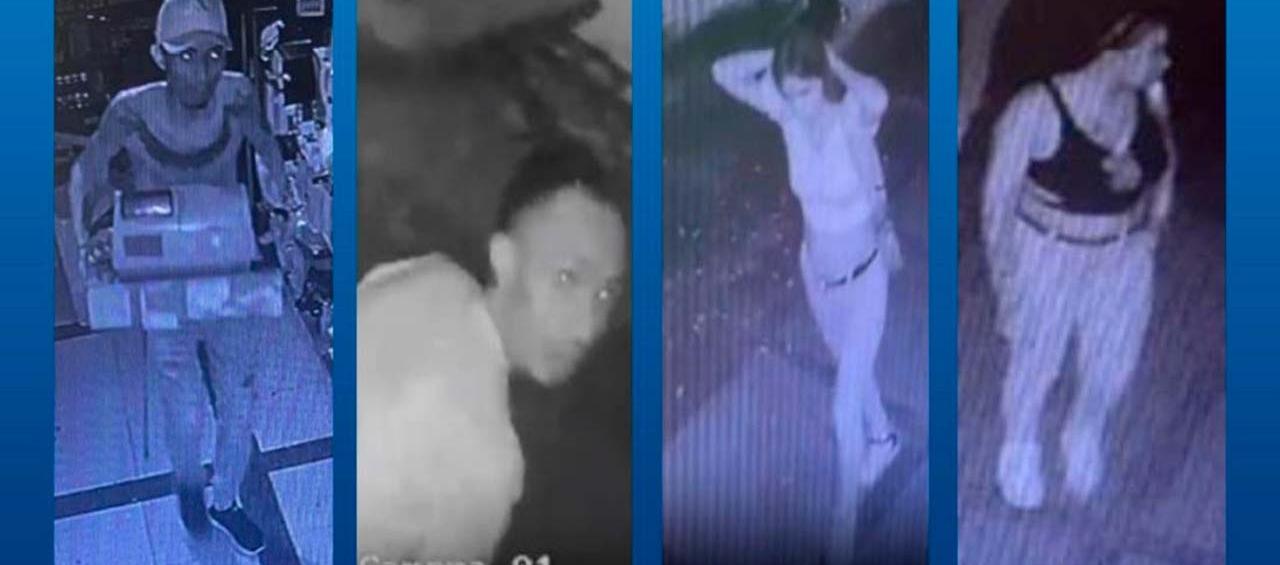 Los delincuentes quedaron grabados en cámaras de seguridad. 