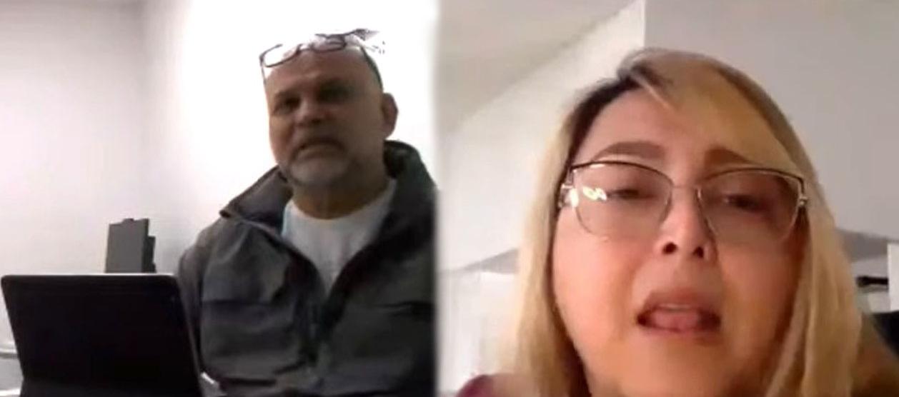 Salvatore Mancuso y su abogada defensora, Beatriz Eliana Quintero.