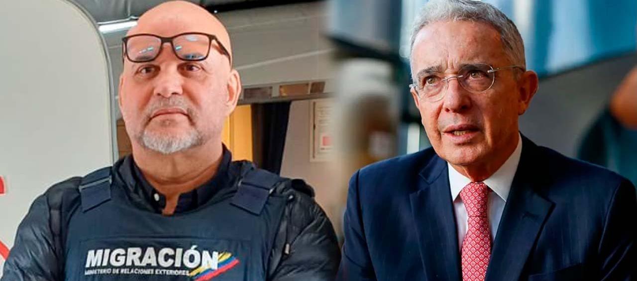 Salvatore Mancuso y Álvaro Uribe Vélez.