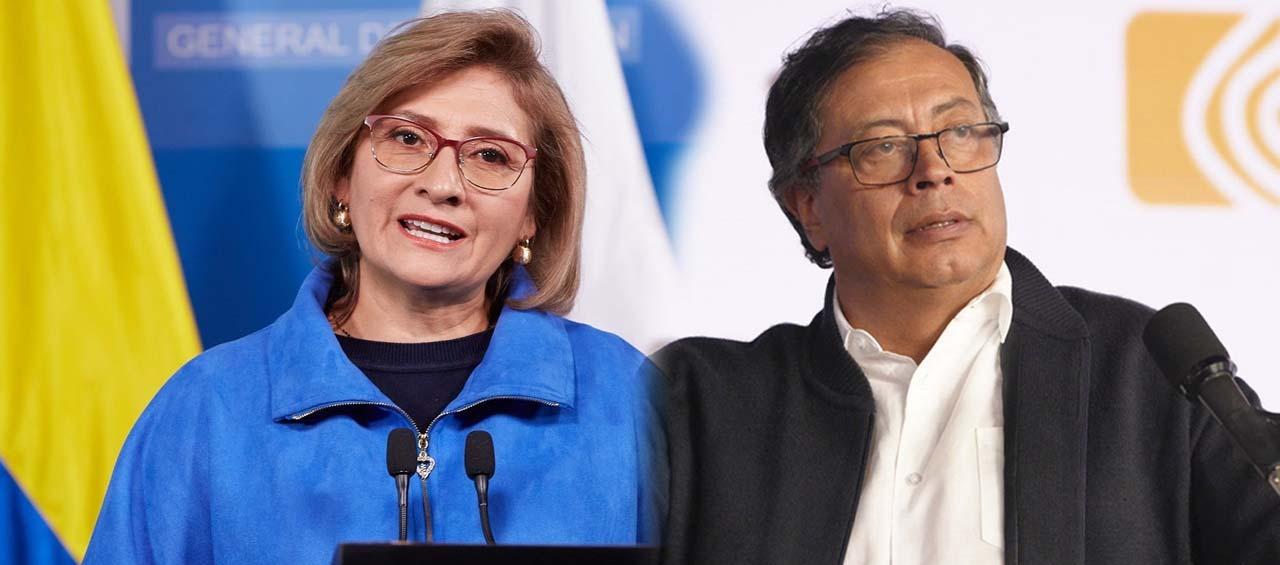 Fiscal (e) Martha Mancera y Gustavo Petro. 