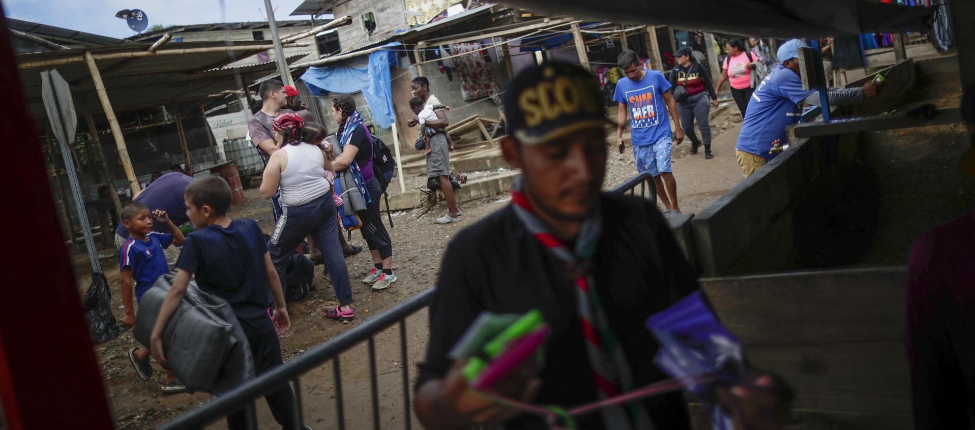 Migrantes en el Darién.