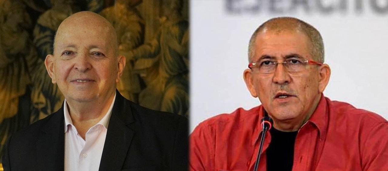 Otty Patiño, Alto Comisionado para la Paz, y 'Antonio García', comandante del ELN. 