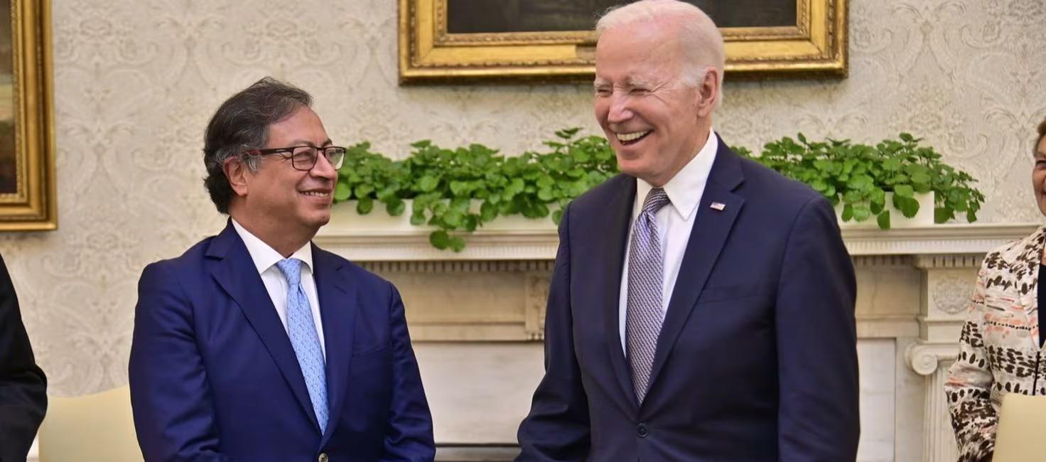 El Presidente Gustavo Petro y el mandatario de Estados Unidos, Joe Biden.