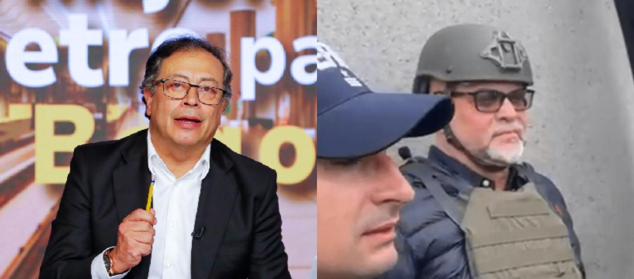 El Presidente Gustavo Petro y Salvatore Mancuso.