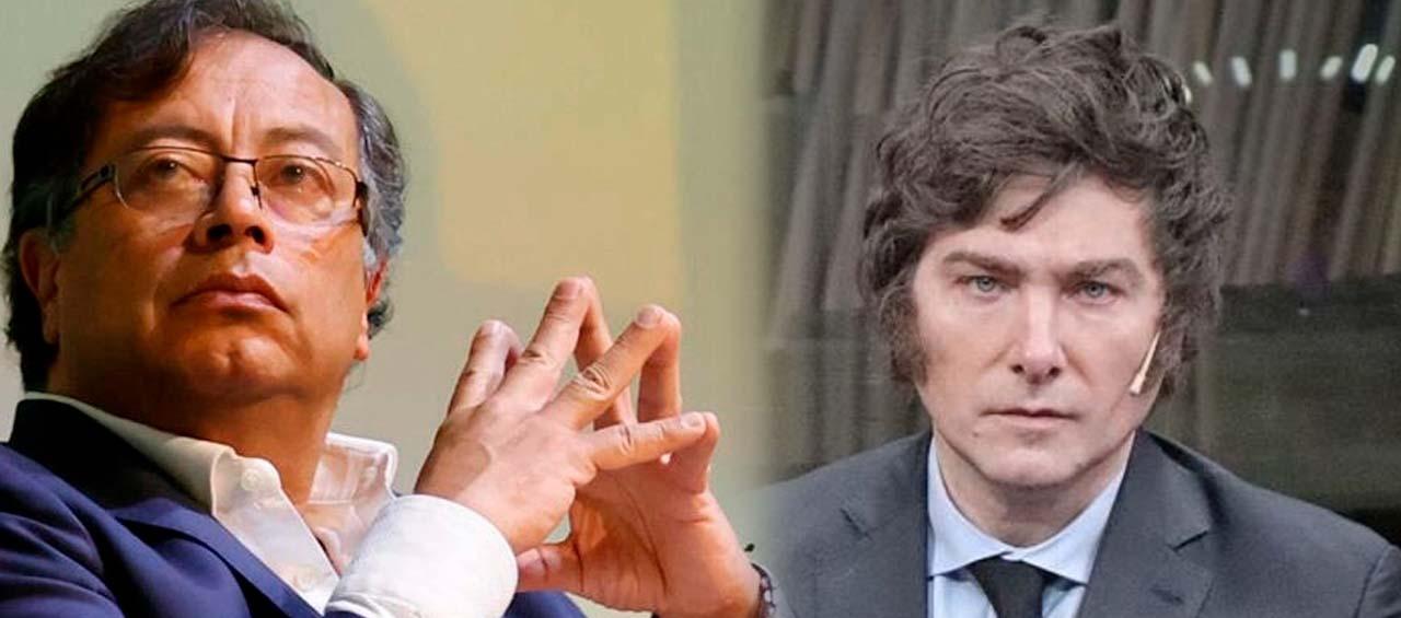 Presidentes de Colombia y Argentina, Gustavo Petro y Javier Milei. 