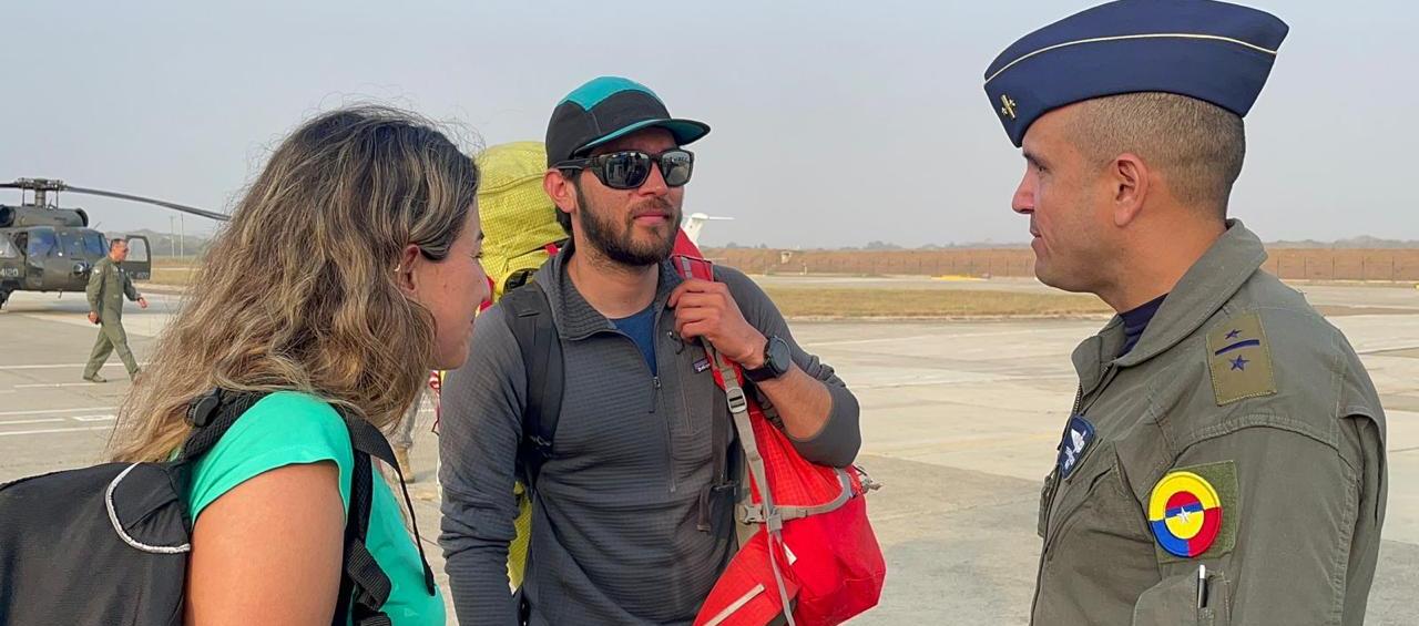 Santiago Aparicio después de su rescate.