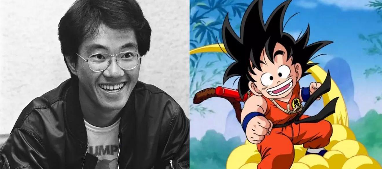 Akira Toriyama y Gokú.