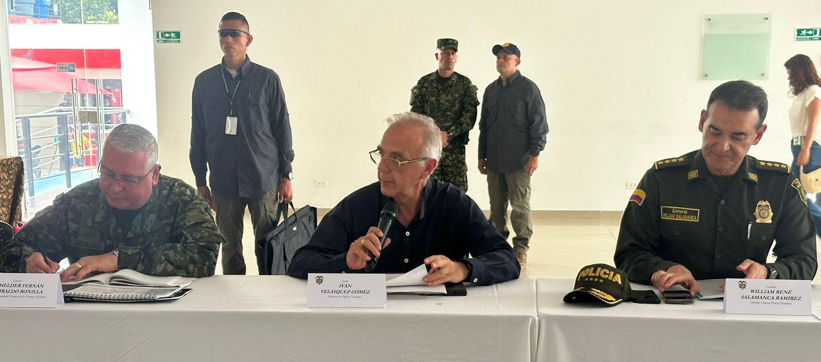 El Ministro de Defensa, Iván Velásquez.