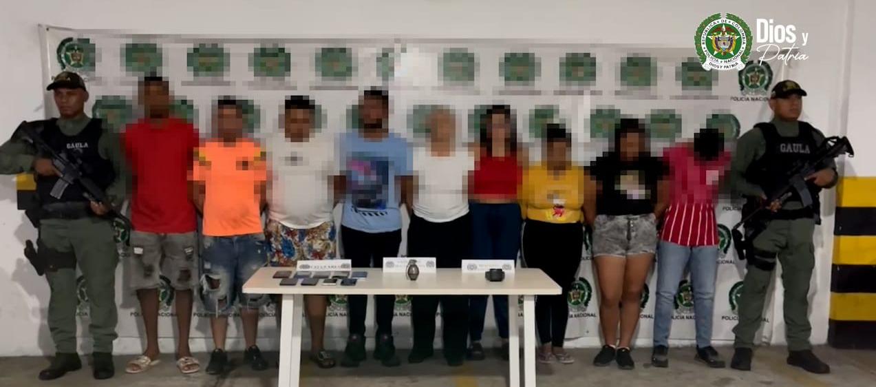 Algunos de los 121 capturados en doce departamentos del país