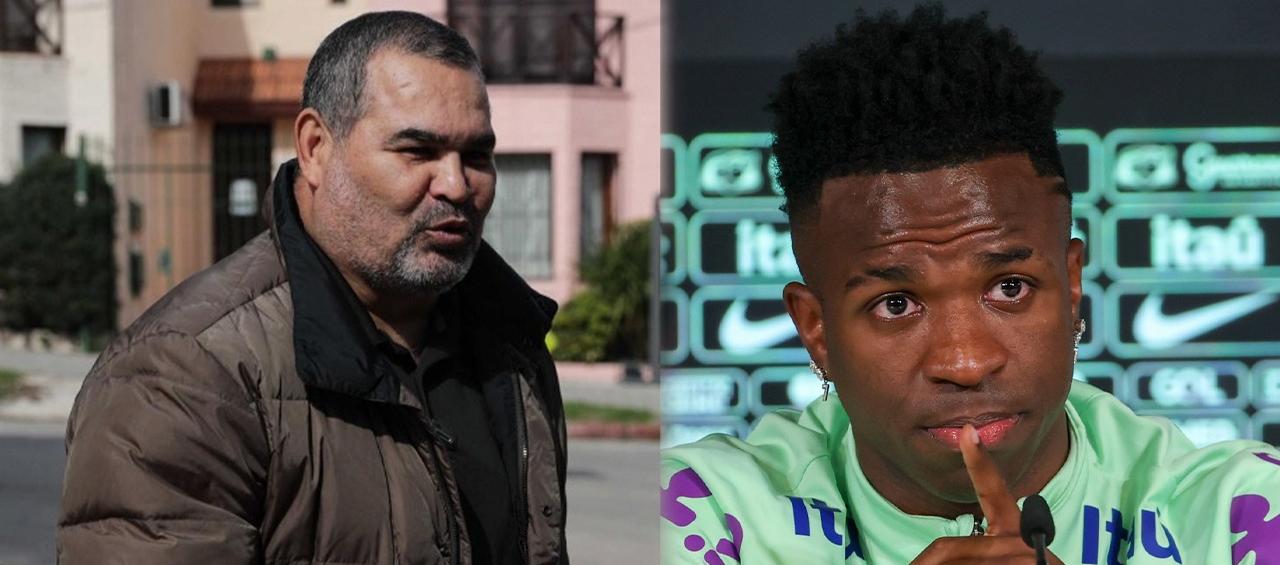 El exportero paraguayo José Luis Chilavert y el brasileño Vinicius Junior. 