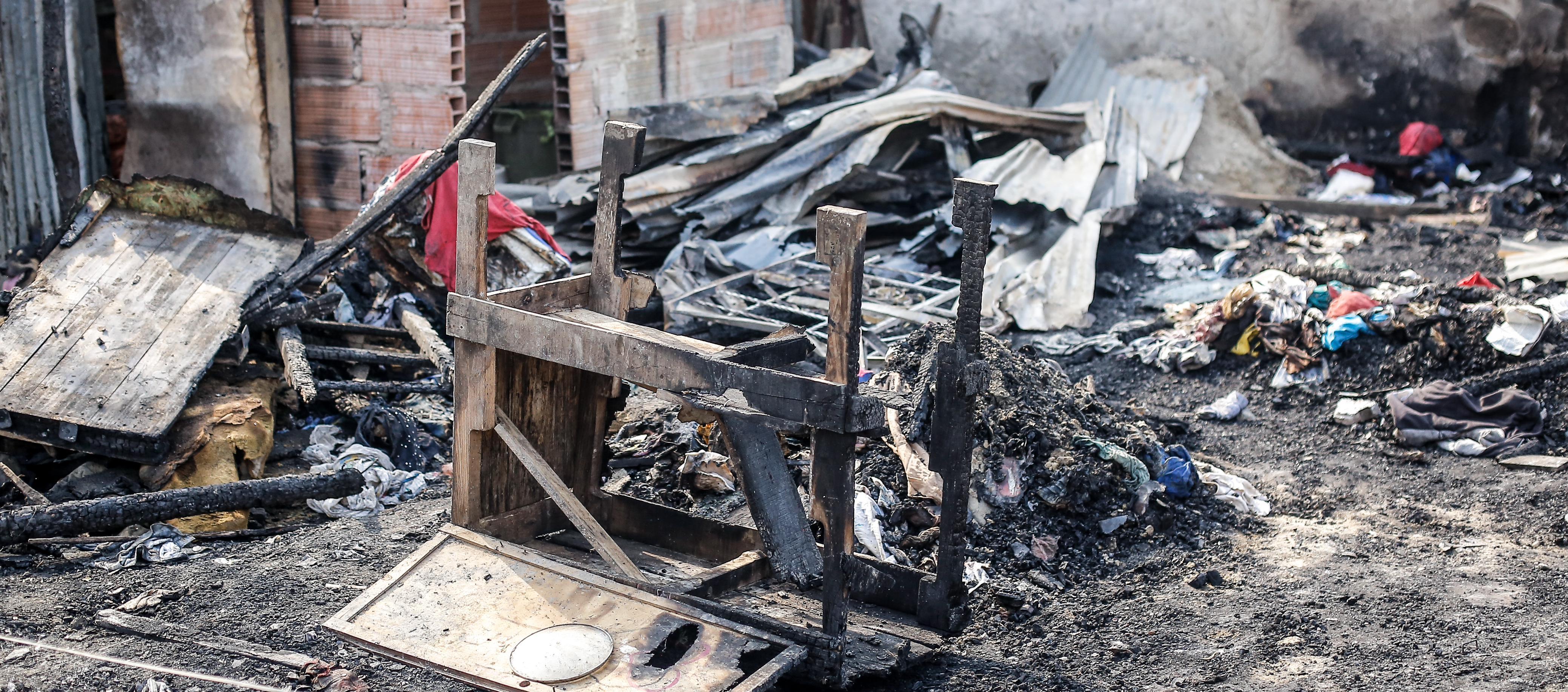 Así quedó el sector afectado por el incendio en el barrio Nelson Mandela