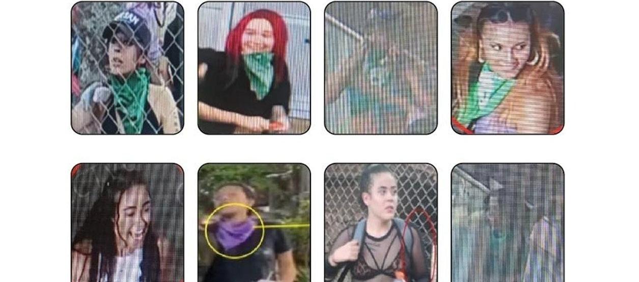 Estas son las 8 mujeres señaladas por la Policía de Medellín de los desmanes en las marchas del 8M