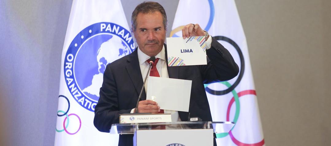 Neven Ilic, presidente de Panam Sports, anunció a Lima como ganadora de la sede.