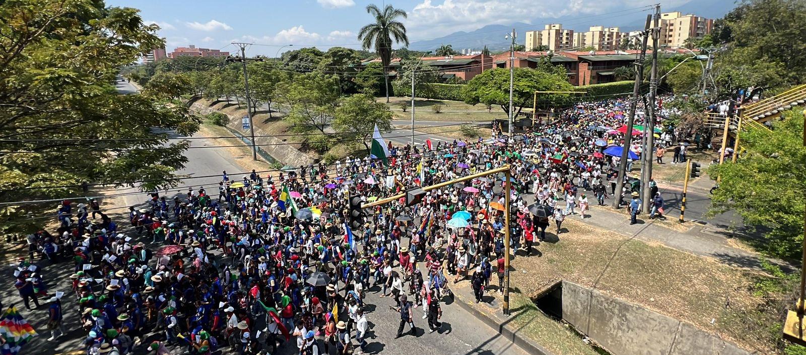 La minga indígena llegó este viernes a Cali