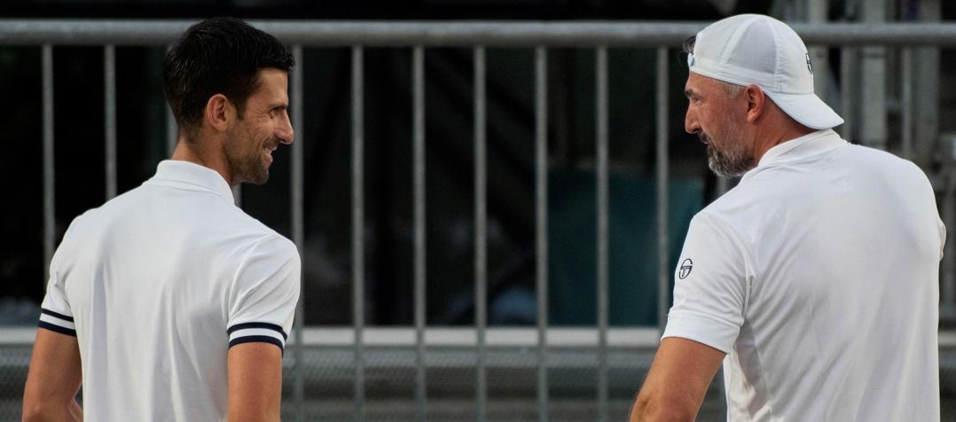 Novak Djokovic con su ahora exentrenador Goran Ivanisevic. 