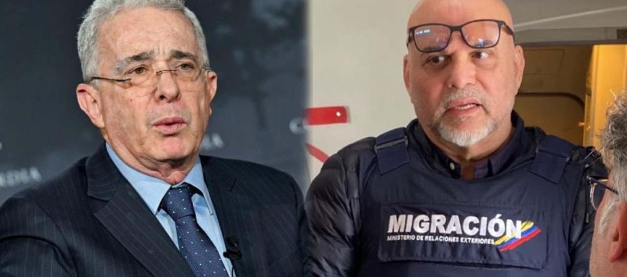 El expresidente Álvaro Uribe y el exjefe 'para' Salvatore Mancuso