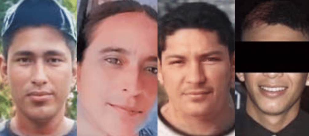 Elionel Ayala López, Lizbeth Rocío Sandoval Carbonó, Mateo Tercero Ayala y Martín Ayala.