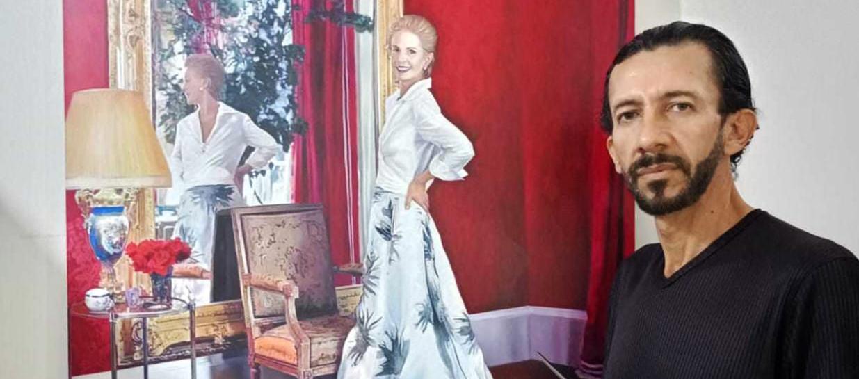 César Orozco, artista barranquillero con el retrato