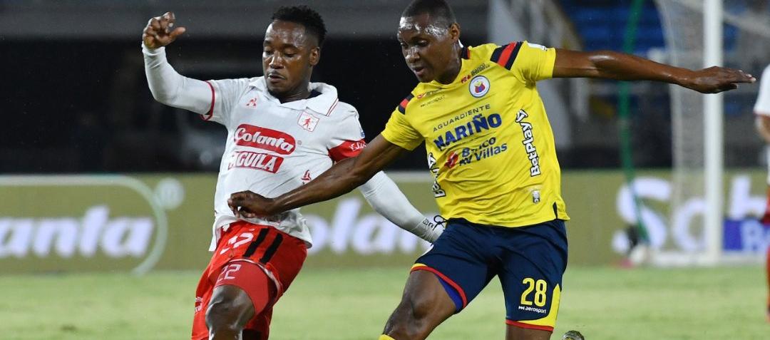 Acción del partido entre América y Pasto en el estadio Pascual Guerrero de Cali.