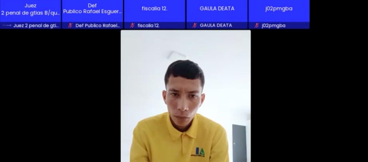 Hilder Francisco Morales Díaz durante la audiencia de este viernes. 