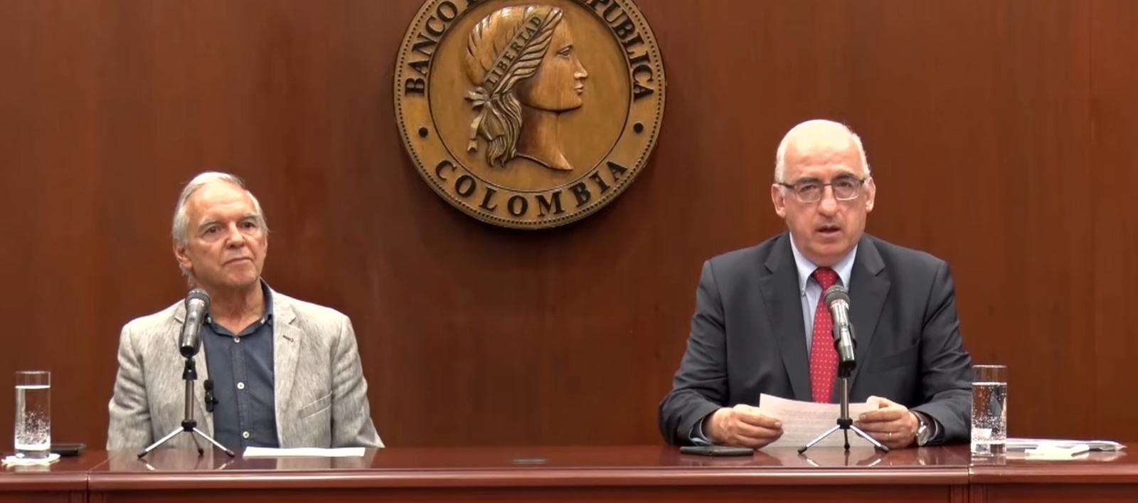 El ministro de Hacienda, Ricardo Bonilla, y el gerente del Banco de la República, Leonardo Villar.