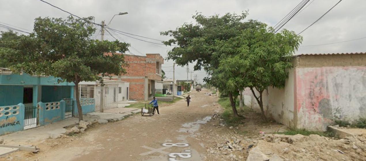 Lugar donde se presentó el crimen en el barrio El Ferry. 