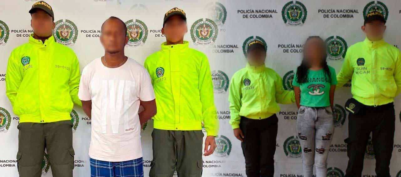 El hombre fue capturado en el barrio Pie de la Popa y la mujer en el barrio Las Palmeras.