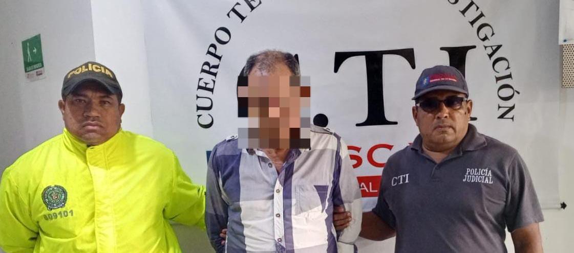 La captura fue realizada por la Policía y el CTI de la Fiscalía. 